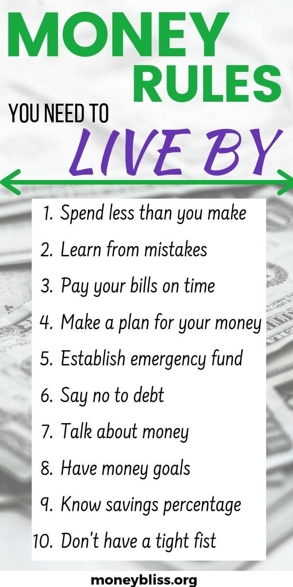 12 reglas del dinero que debes seguir