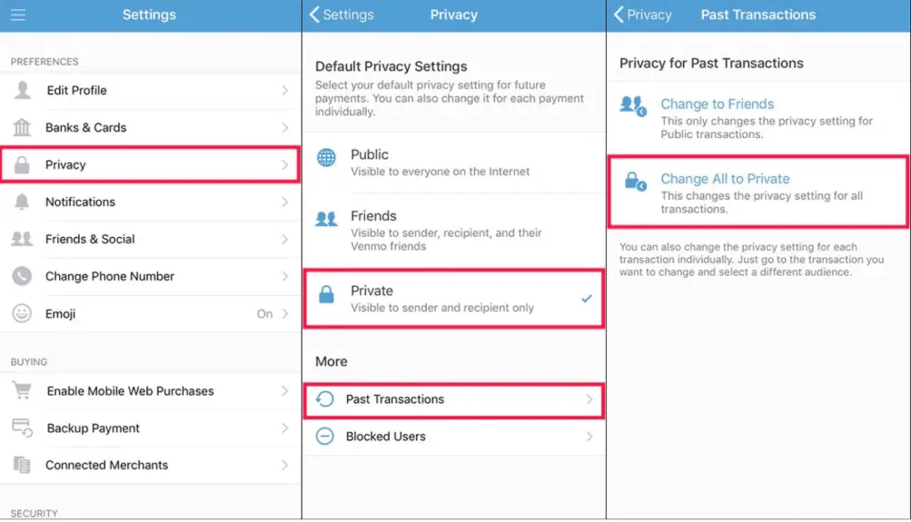 Cómo hacer que los pagos de Venmo sean privados