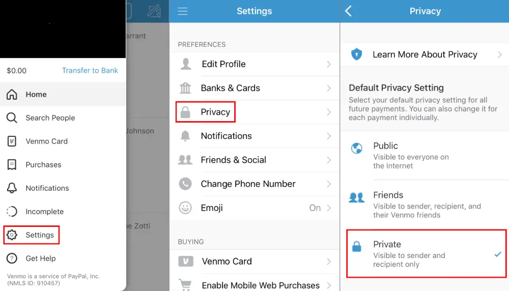 Cómo hacer que los pagos de Venmo sean privados