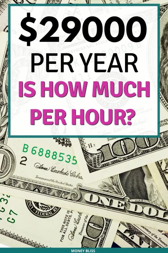 $29,000 al año ¿cuánto es una hora? ¿Podré sobrevivir con esto?