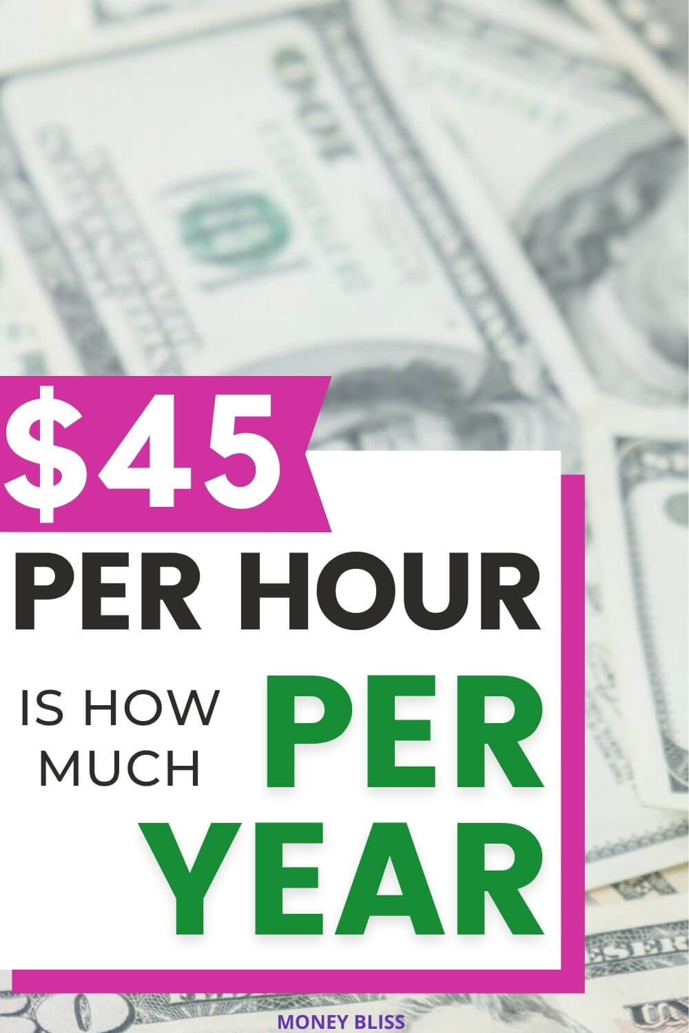 $45 por hora es el ingreso anual anual