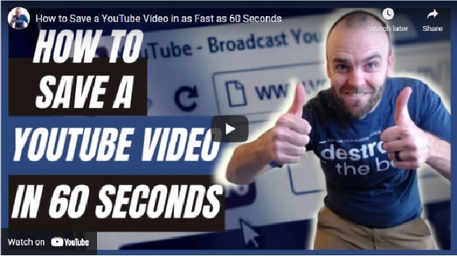 Cómo guardar un vídeo de YouTube en 60 segundos