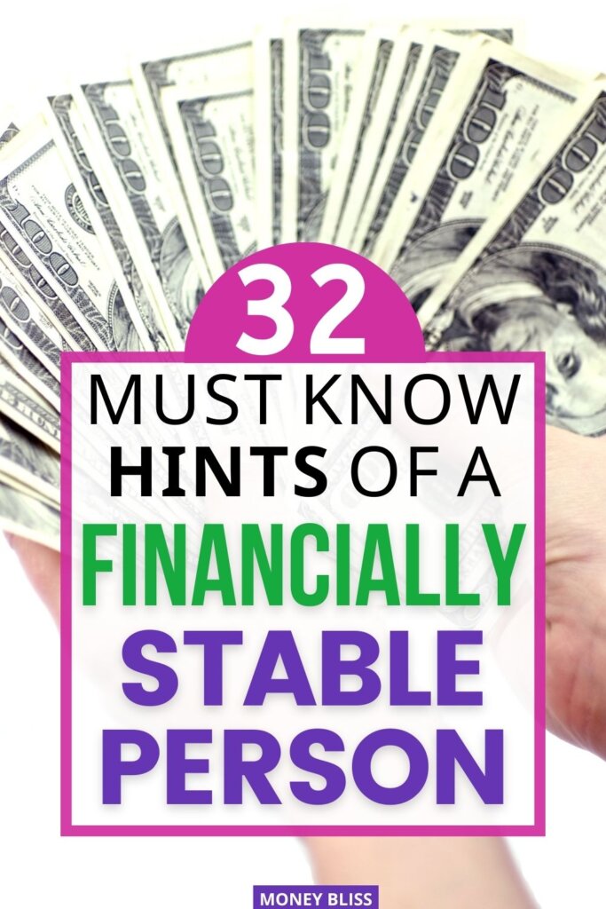 Más de 32 consejos sencillos: alguien es financieramente estable + ¡Tú también puedes serlo!